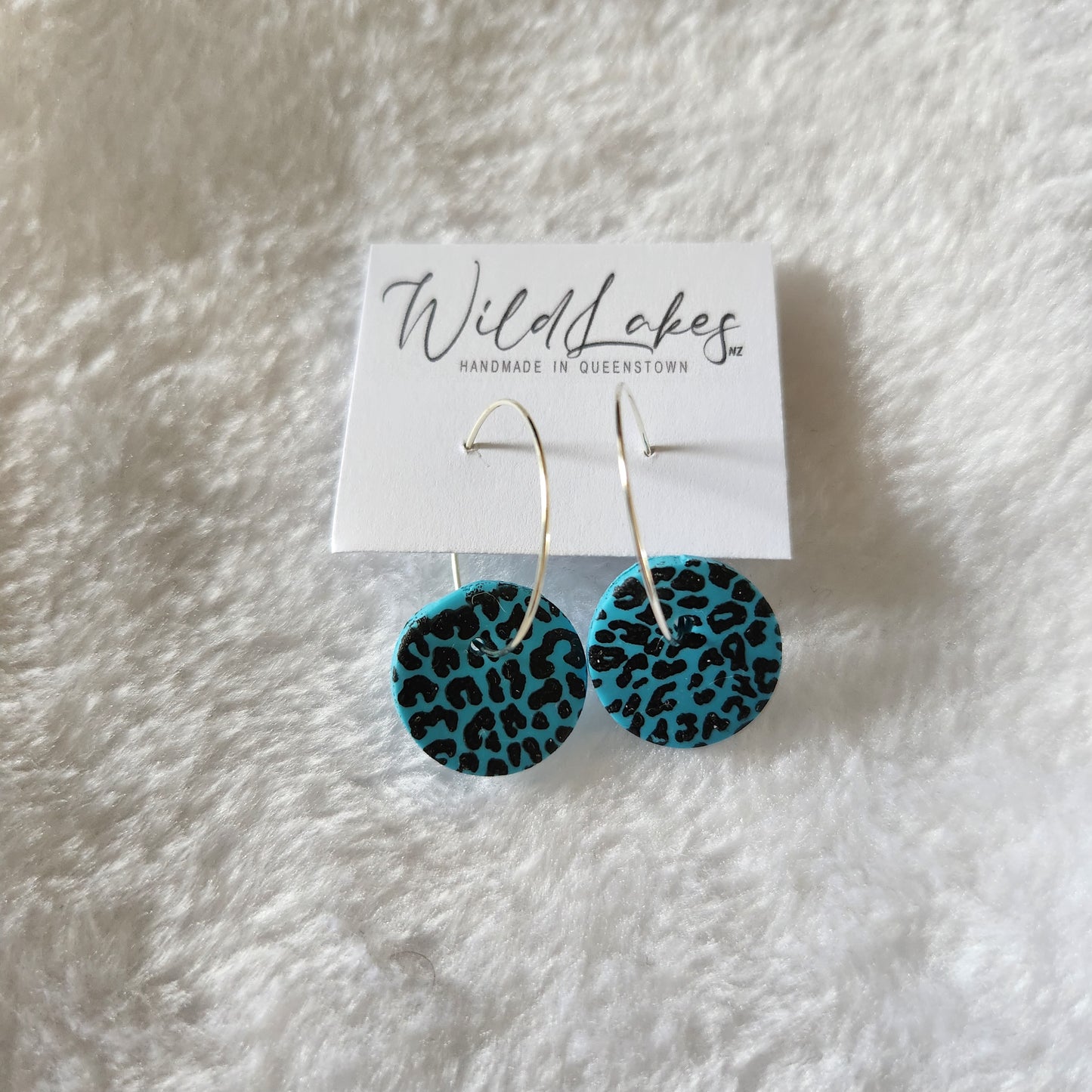 Blue Leopart Print Earrings Collection