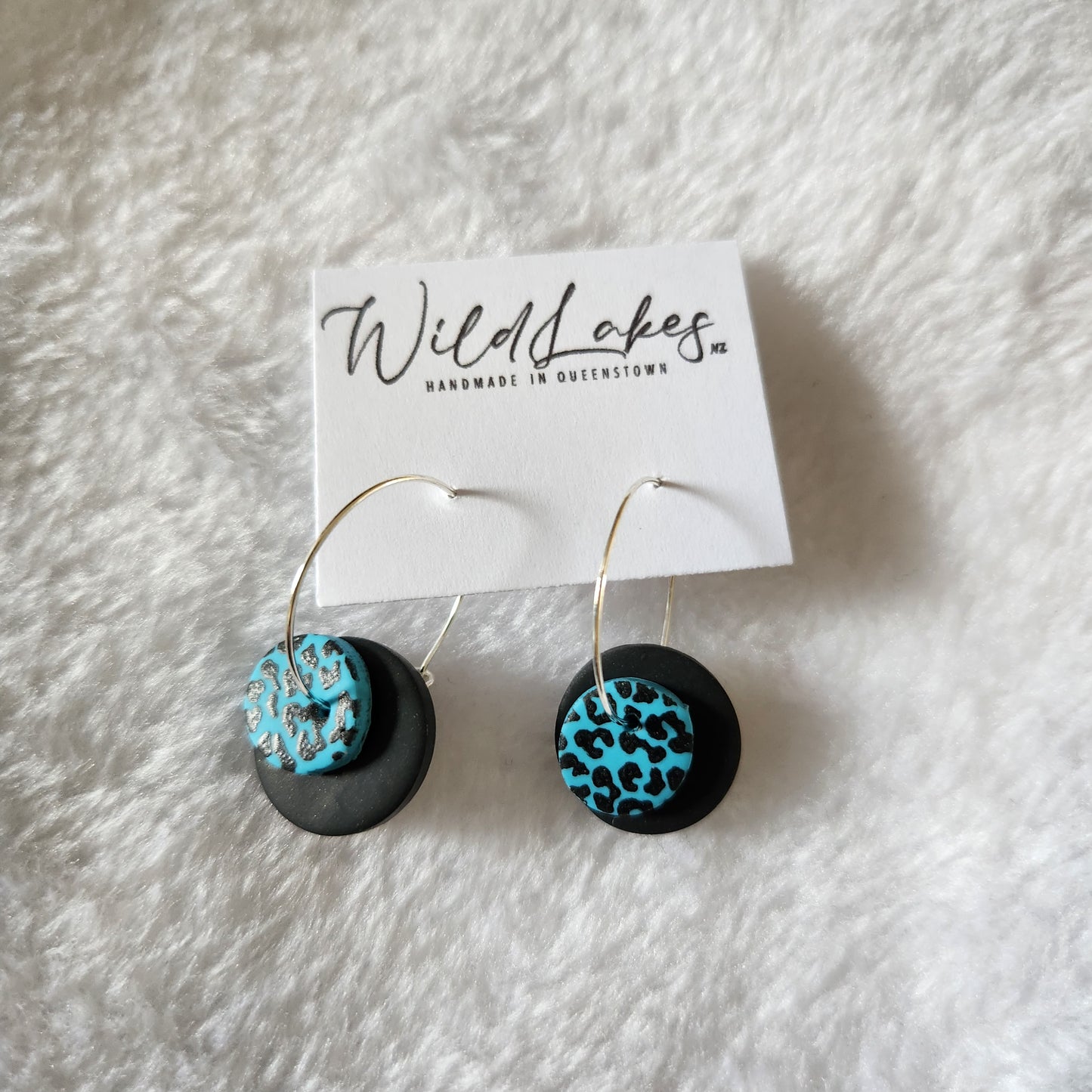 Blue Leopart Print Earrings Collection