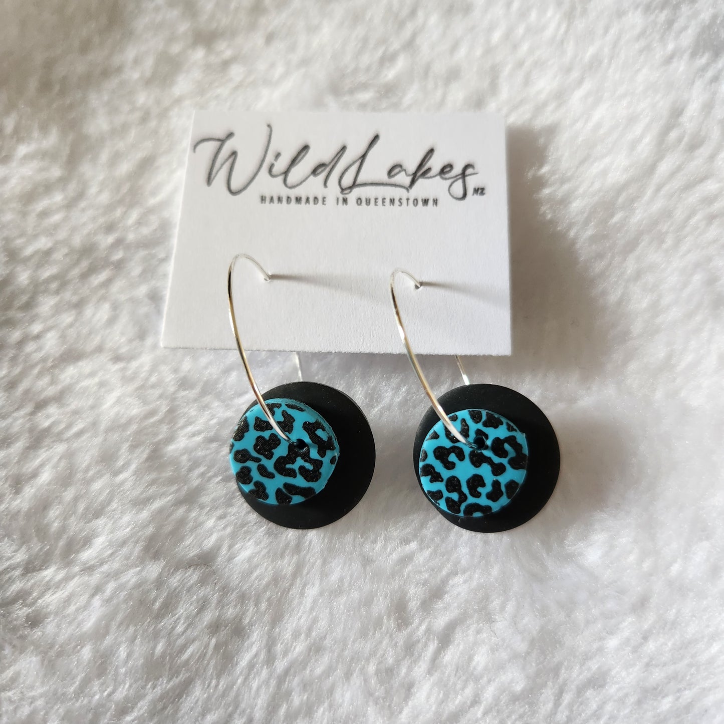 Blue Leopart Print Earrings Collection